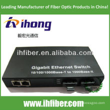 10/100/1000M 2SC and 2RJ 45 ports SM Dual Fiber Optical Media Converter